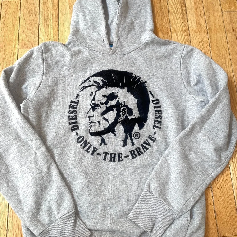 Diesel Gray Hoodie with Black Graphic - Picture 1 of 1